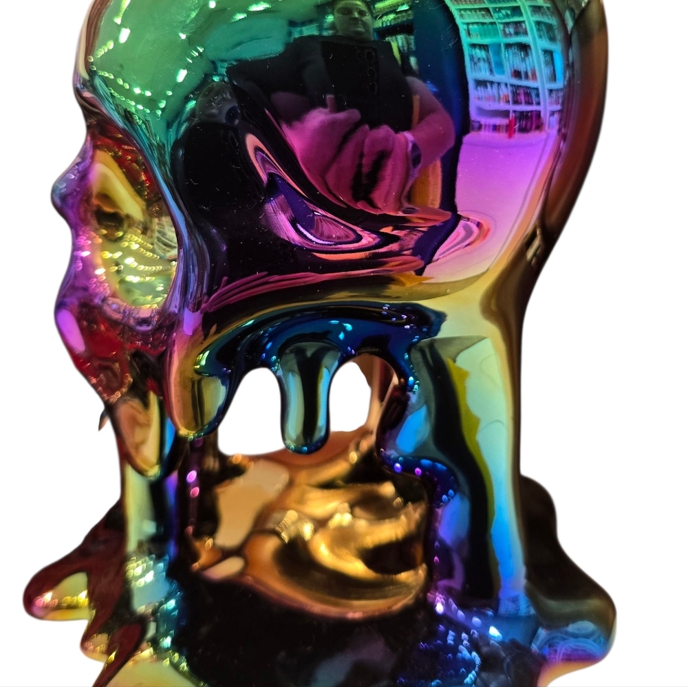 Bsth and Body Works Halloween 2025 Dripping Skull Pedestal 3 wick candle Holder - Picture 4 of 4